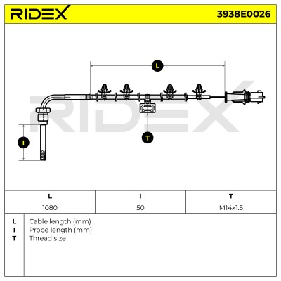 Czujnik temperatury spalin RIDEX 3938E0026 3938E0026 - foto 6