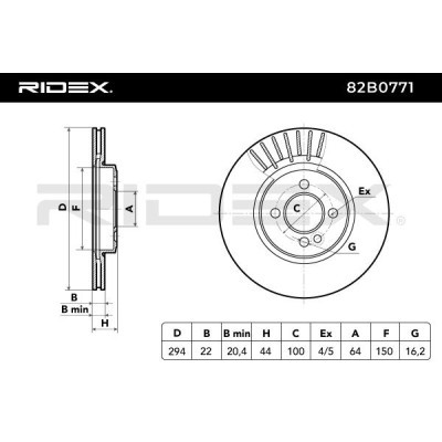 Tarcza hamulcowa RIDEX 82B0771 82B0771 - foto 4