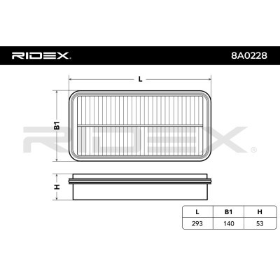 Filtr Powietrza RIDEX 8A0228 8A0228 - foto 3