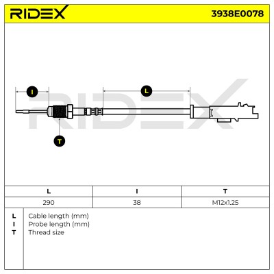 Czujnik temperatury spalin RIDEX 3938E0078 3938E0078 - foto 6