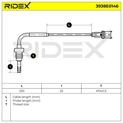 Czujnik temperatury spalin RIDEX 3938E0146 3938E0146 - foto 6