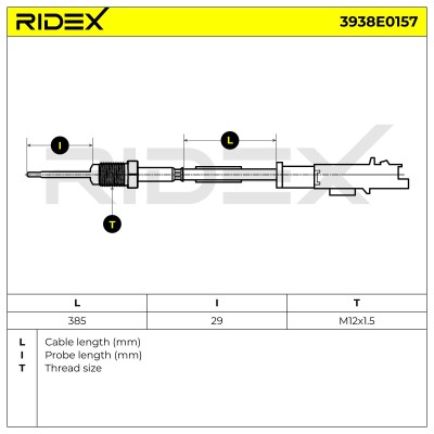 Czujnik temperatury spalin RIDEX 3938E0157 3938E0157 - foto 5