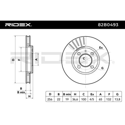 Tarcza hamulcowa RIDEX 82B0493 82B0493 - foto 7