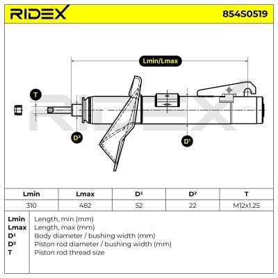 Amortyzator RIDEX 854S0519 854S0519 - foto 6