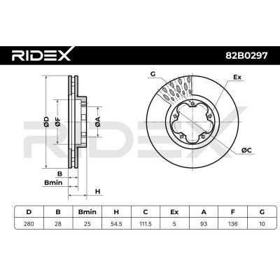 Tarcza hamulcowa RIDEX 82B0297 82B0297 - foto 6