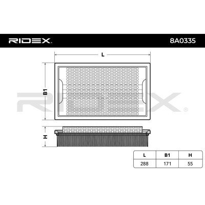 Filtr Powietrza RIDEX 8A0335 8A0335 - foto 6