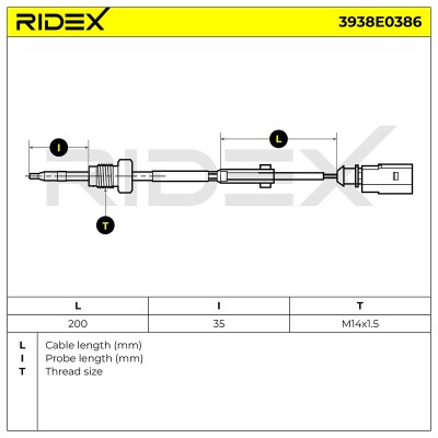 Czujnik temperatury spalin RIDEX 3938E0386 3938E0386 - foto 6