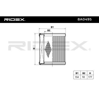 Filtr Powietrza RIDEX 8A0495 8A0495 - foto 4