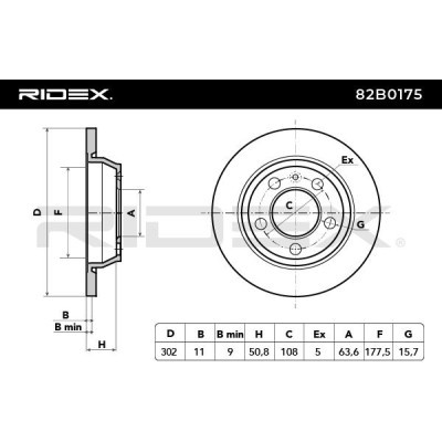 Tarcza hamulcowa RIDEX 82B0175 82B0175 - foto 5