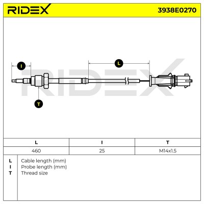 Czujnik temperatury spalin RIDEX 3938E0270 3938E0270 - foto 7