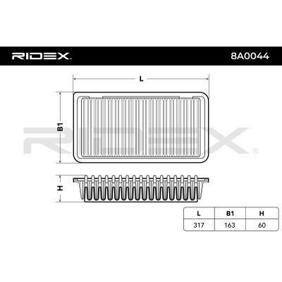 Filtr Powietrza RIDEX 8A0044 8A0044 - foto 3