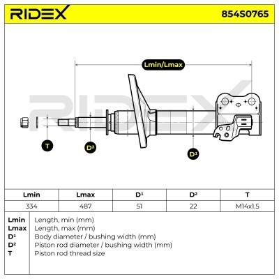 Amortyzator RIDEX 854S0765 854S0765 - foto 8