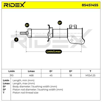 Amortyzator RIDEX 854S1455 854S1455 - foto 7