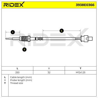 Czujnik temperatury spalin RIDEX 3938E0366 3938E0366 - foto 7