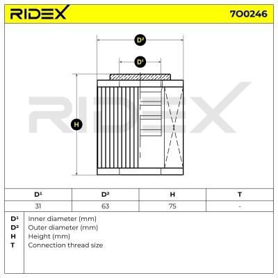 Filtr Oleju RIDEX 7O0246 7O0246 - foto 6