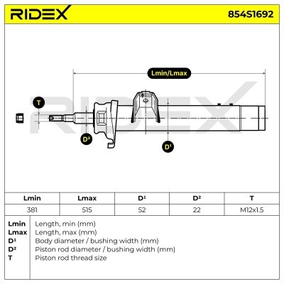 Amortyzator RIDEX 854S1692 854S1692 - foto 6
