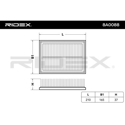 Filtr Powietrza RIDEX 8A0088 8A0088 - foto 3