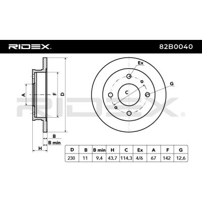 Tarcza hamulcowa RIDEX 82B0040 82B0040 - foto 4