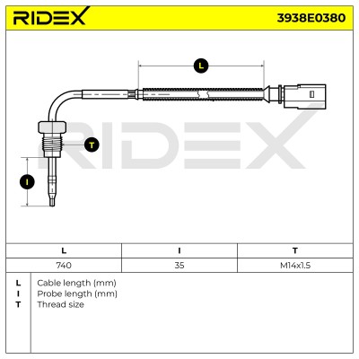 Czujnik temperatury spalin RIDEX 3938E0380 3938E0380 - foto 6