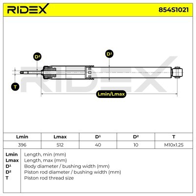 Amortyzator RIDEX 854S1021 854S1021 - foto 8