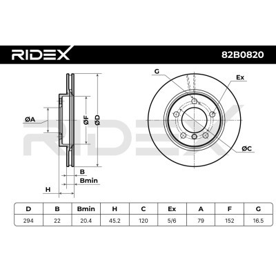 Tarcza hamulcowa RIDEX 82B0820 82B0820 - foto 4