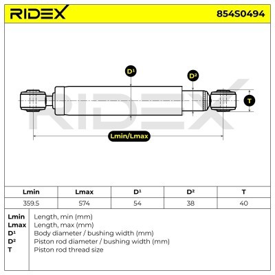 Amortyzator RIDEX 854S0494 854S0494 - foto 8