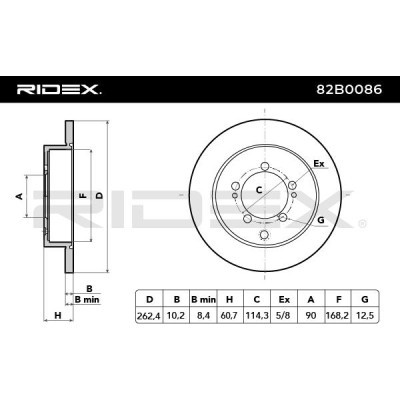 Tarcza hamulcowa RIDEX 82B0086 82B0086 - foto 3