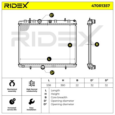 Chłodnica RIDEX 470R1357 470R1357 - foto 6