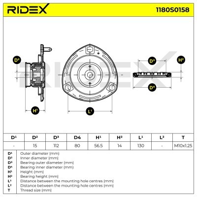 Mocowanie Amortyzatora RIDEX 1180S0158 1180S0158 - foto 5