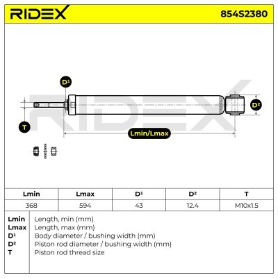 Amortyzator RIDEX 854S2380 854S2380 - foto 8