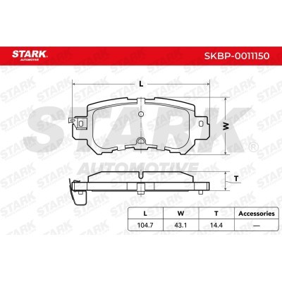 Klocki hamulcowe Stark SKBP-0011150 SKBP-0011150 - foto 3