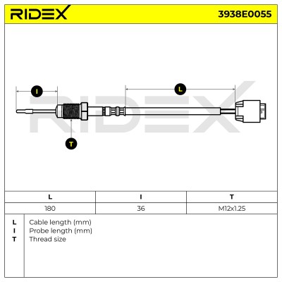 Czujnik temperatury spalin RIDEX 3938E0055 3938E0055 - foto 6