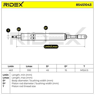 Amortyzator RIDEX 854S1043 854S1043 - foto 10