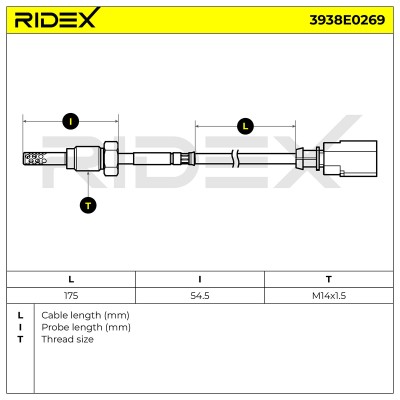 Czujnik temperatury spalin RIDEX 3938E0269 3938E0269 - foto 5
