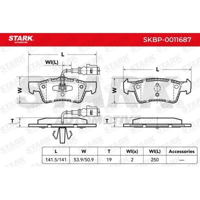 Klocki hamulcowe Stark SKBP-0011687 SKBP-0011687 - foto 5