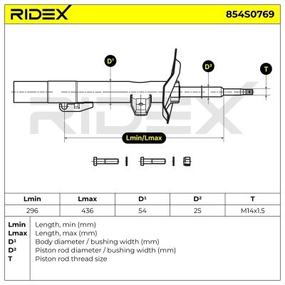 Amortyzator RIDEX 854S0769 854S0769 - foto 8