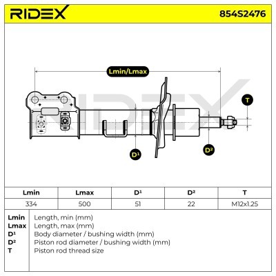 Amortyzator RIDEX 854S2476 854S2476 - foto 8