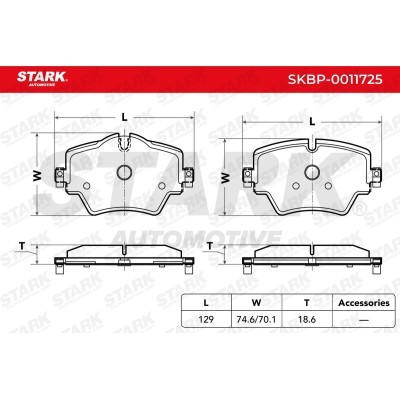 Klocki hamulcowe Stark SKBP-0011725 SKBP-0011725 - foto 5