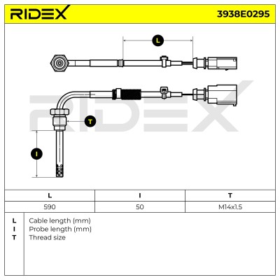 Czujnik temperatury spalin RIDEX 3938E0295 3938E0295 - foto 6