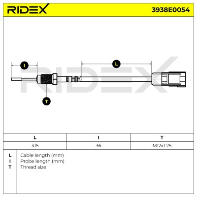 Czujnik temperatury spalin RIDEX 3938E0054 3938E0054 - foto 6