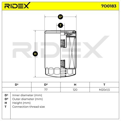Filtr Oleju RIDEX 7O0183 7O0183 - foto 7