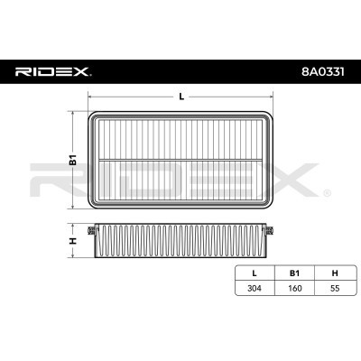 Filtr Powietrza RIDEX 8A0331 8A0331 - foto 5