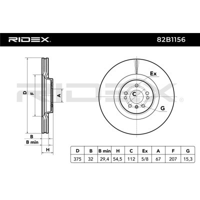 Tarcza hamulcowa RIDEX 82B1156 82B1156 - foto 3