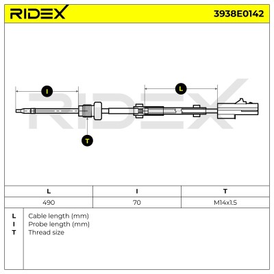 Czujnik temperatury spalin RIDEX 3938E0142 3938E0142 - foto 6