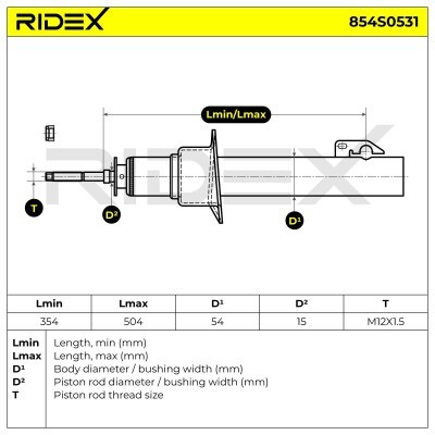 Amortyzator RIDEX 854S0531 854S0531 - foto 8