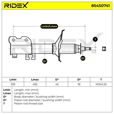 Amortyzator RIDEX 854S0741 854S0741 - foto 6