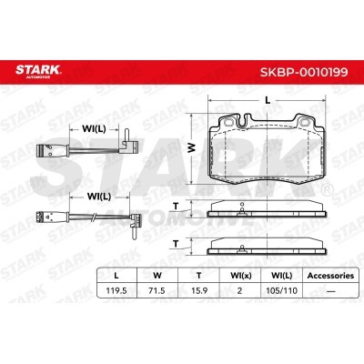 Klocki hamulcowe Stark SKBP-0010199 SKBP-0010199 - foto 4