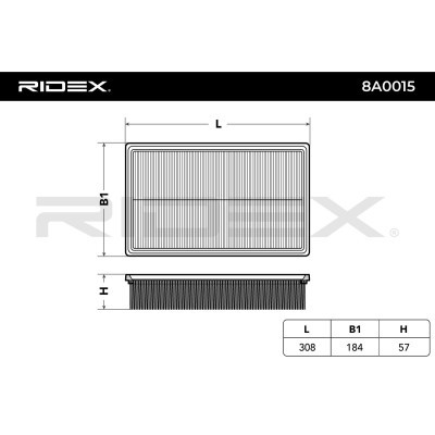 Filtr Powietrza RIDEX 8A0015 8A0015 - foto 3