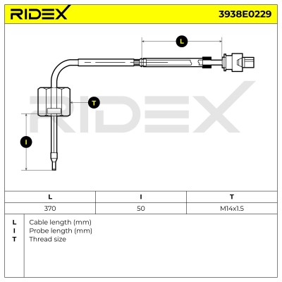 Czujnik temperatury spalin RIDEX 3938E0229 3938E0229 - foto 6