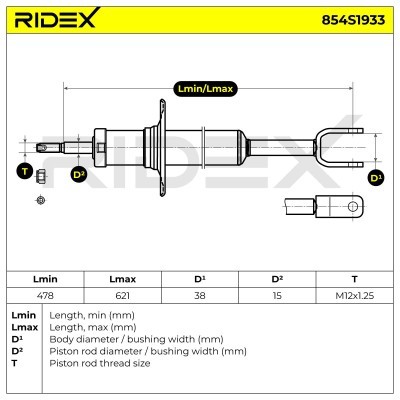 Amortyzator RIDEX 854S1933 854S1933 - foto 5